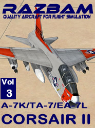 RAZBAM A-7K/TA-7/EA-7L Corsair II Volume 3